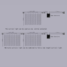 Load image into Gallery viewer, 24Mx3M 300 LED Warm White Fairy String Light Curtain Lights With Plug-in Controller