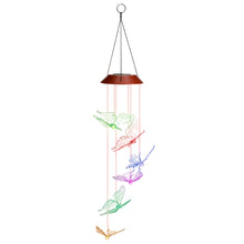 Load image into Gallery viewer, Windlights Solar Powered LED Butterfly Wind Chimes Hanging lamp Garden Home Decoration