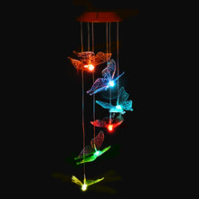 Load image into Gallery viewer, Windlights Solar Powered LED Butterfly Wind Chimes Hanging lamp Garden Home Decoration