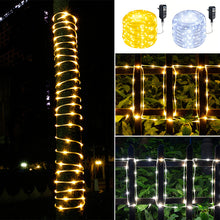 Load image into Gallery viewer, 13M 42.6FT 100LED Fairy String Rope Lights Solar Panel Power Waterproof Outdoor