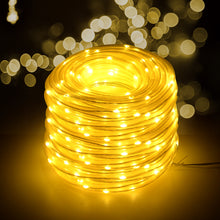 Load image into Gallery viewer, 13M 42.6FT 100LED Fairy String Rope Lights Solar Panel Power Waterproof Outdoor