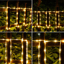 Load image into Gallery viewer, 13M 42.6FT 100LED Fairy String Rope Lights Solar Panel Power Waterproof Outdoor