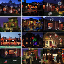 Load image into Gallery viewer, 12Pattern Outdoor LED Moving Laser Projector Light Landscape Garden Xmas Lamp US 12W