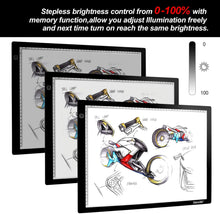 Load image into Gallery viewer, A3 Light Box Magnetic Artcraft Tracing Adjustable LED Light PadBoard Drawing