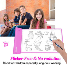 Load image into Gallery viewer, IMAGE Light-up Tracing Pad Pink Coloring Drawing Art Gift Toy Girls Boys Age 6+