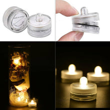 Load image into Gallery viewer, 10PCS Warm White Submersible Waterproof LED Tea Lights Flameless Candles
