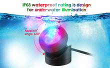 Load image into Gallery viewer, 48LED Waterproof Underwater Spotlight Lights Submersible Lamp w/ Timer RGB Pond