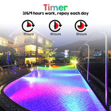 Load image into Gallery viewer, 48LED Waterproof Underwater Spotlight Lights Submersible Lamp w/ Timer RGB Pond