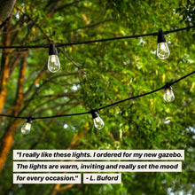 Load image into Gallery viewer, 48ft LED 15x S14 Bulbs Globe String Lights Commercial Grade Patio Outdoor Garden