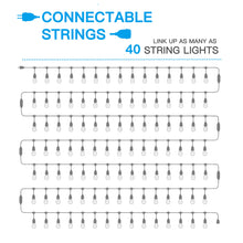 Load image into Gallery viewer, 48ft LED 15x S14 Bulbs Globe String Lights Commercial Grade Patio Outdoor Garden