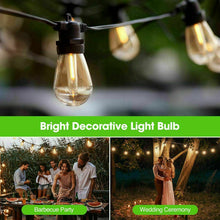 Load image into Gallery viewer, 48ft LED 15x S14 Bulbs Globe String Lights Commercial Grade Patio Outdoor Garden