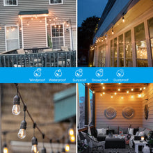 Load image into Gallery viewer, 48 FT LED String Lights Outdoor Patio Yard Commercial Grade Waterproof Bulbs