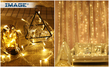 Load image into Gallery viewer, 19.6*6.6FT 448LED Warm White Waterproof String Fairy Curtain Lights Window Xmas Decor