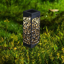 Load image into Gallery viewer, Image 6Pcs Outdoor Solar Light Powered Garden Pathway Lights Waterproof Hollow with Ground Spike for Yard Patio Garden Lawn Walkway