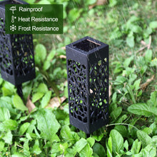 Load image into Gallery viewer, Image 6Pcs Outdoor Solar Light Powered Garden Pathway Lights Waterproof Hollow with Ground Spike for Yard Patio Garden Lawn Walkway