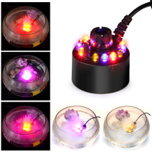 Load image into Gallery viewer, 12 LED Mist Maker Fogger Water Fountain Pond Fog Machine Atomizer Air Humidifier