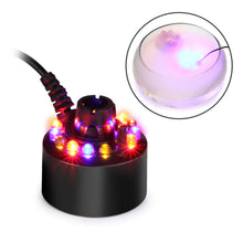 Load image into Gallery viewer, 12 LED Mist Maker Fogger Water Fountain Pond Fog Machine Atomizer Air Humidifier