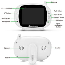 Load image into Gallery viewer, 3.5" Audio Video Baby Monitor Wireless Digital Camera Night Vision Safety Viewer
