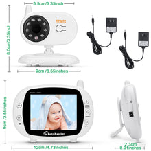 Load image into Gallery viewer, 3.5" Audio Video Baby Monitor Wireless Digital Camera Night Vision Safety Viewer