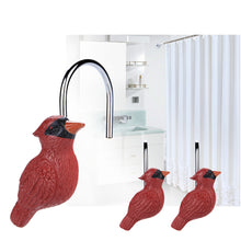 Load image into Gallery viewer, Shower Curtain Hooks, AGPtEK 12 PCS Anti-Rust Decorative Shower Curtain Hooks for Home, Bathroom, Bedroom, Baby Room, Living Room & More –Red Bird