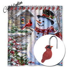 Load image into Gallery viewer, Shower Curtain Hooks, AGPtEK 12 PCS Anti-Rust Decorative Shower Curtain Hooks for Home, Bathroom, Bedroom, Baby Room, Living Room & More –Red Bird