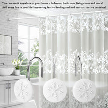Load image into Gallery viewer, 12pcs Snowflake  Anti-Rust Round Shower Curtain Hooks for Home Bathroom Decor