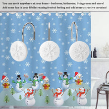 Load image into Gallery viewer, 12pcs Snowflake  Anti-Rust Round Shower Curtain Hooks for Home Bathroom Decor