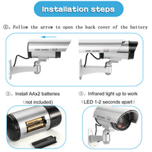 Load image into Gallery viewer, Fake Camera CCTV Surveillance System with LED Red Flashing Light