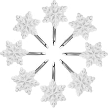 Load image into Gallery viewer, 12pcs Snowflake Anti-Rust Tie Backs Shower Curtain Hooks for Bathroom Decorative