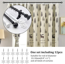 Load image into Gallery viewer, 12pcs Snowflake Anti-Rust Tie Backs Shower Curtain Hooks for Bathroom Decorative