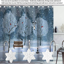Load image into Gallery viewer, 12pcs Snowflake Anti-Rust Tie Backs Shower Curtain Hooks for Bathroom Decorative