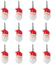 Load image into Gallery viewer, 12pcs Santa Claus Anti-Rust Shower Curtain Hooks for Home Bathroom Decorative