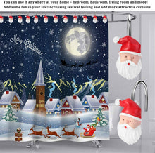 Load image into Gallery viewer, 12pcs Santa Claus Anti-Rust Shower Curtain Hooks for Home Bathroom Decorative