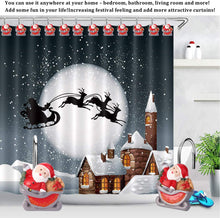 Load image into Gallery viewer, 12pcs Santa Claus Shower Curtain Anti-Rust Hooks for Home Bathroom Decorative