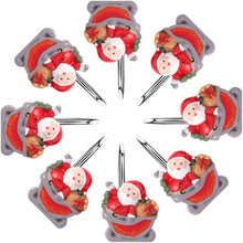 Load image into Gallery viewer, 12pcs Santa Claus Shower Curtain Anti-Rust Hooks for Home Bathroom Decorative