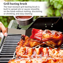 Load image into Gallery viewer, 4X Stainless Steel BBQ Grill Tool Set Spatula Barbecue Tong Basting Brush Meat