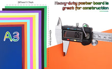 Load image into Gallery viewer, Image Poster Board 10 Assorted Colors A3 Size For Arts Crafts Exhibits (Pack of 50)