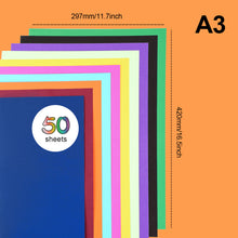 Load image into Gallery viewer, Image Poster Board 10 Assorted Colors A3 Size For Arts Crafts Exhibits (Pack of 50)