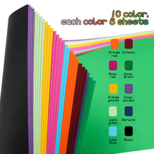 Load image into Gallery viewer, Image Poster Board 10 Assorted Colors A3 Size For Arts Crafts Exhibits (Pack of 50)