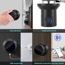 Load image into Gallery viewer, FITNATE Keyless Smart Fingerprint Lock Bluetooth Digital Code Door Deadbolt Lock with Keypad