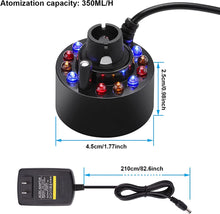 Load image into Gallery viewer, FITNATE 350ml/H Ultrasonic Mist Maker Fogger Metal Atomizer with Removable Splash Guard for Water Fountain Pond Pot Rockery Sink