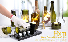 Load image into Gallery viewer, Fixm Glass Bottle Cutter Upgraded Version, Round, Square Bottles and Bottlenecks, Suitable for Bottles of Wine, Beer, Whisky, Champagne, Water and Soda(Black)
