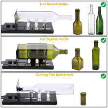 Load image into Gallery viewer, Fixm Glass Bottle Cutter Upgraded Version, Round, Square Bottles and Bottlenecks, Suitable for Bottles of Wine, Beer, Whisky, Champagne, Water and Soda(Black)