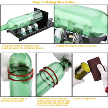 Load image into Gallery viewer, Fixm Glass Bottle Cutter Upgraded Version, Round, Square Bottles and Bottlenecks, Suitable for Bottles of Wine, Beer, Whisky, Champagne, Water and Soda(Black)