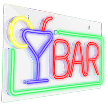 Load image into Gallery viewer, FITNATE Bar Neon Open Sign , Neon BAR Sign Light, 3D Art USB Powered LED Open Display Board Decorate