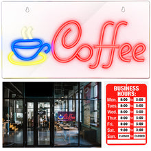 Load image into Gallery viewer, FITNATE Neon COFFEE Sign Light, 3D Art USB Powered LED Open Display Board Decorate