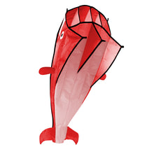 Load image into Gallery viewer, IMAGE 3D Kite Red Dolphin with Huge Frameless Soft Parafoil for Kids