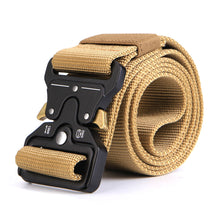 Load image into Gallery viewer, Men's Tactical Belt, Odoland 1.7"/4.3cm Adjustable Heavy Duty Nylon Webbing Army Solider, Quick Release Military Belt Utility Riggers Belt for Police, Security, Law Enforcement & Outdoor ( Length: 49") - 3 Colors