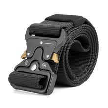 Load image into Gallery viewer, Men's Tactical Belt, Odoland 1.7"/4.3cm Adjustable Heavy Duty Nylon Webbing Army Solider, Quick Release Military Belt Utility Riggers Belt for Police, Security, Law Enforcement & Outdoor ( Length: 49") - 3 Colors