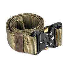Load image into Gallery viewer, Men's Tactical Belt, Odoland 1.7"/4.3cm Adjustable Heavy Duty Nylon Webbing Army Solider, Quick Release Military Belt Utility Riggers Belt for Police, Security, Law Enforcement & Outdoor ( Length: 49") - 3 Colors